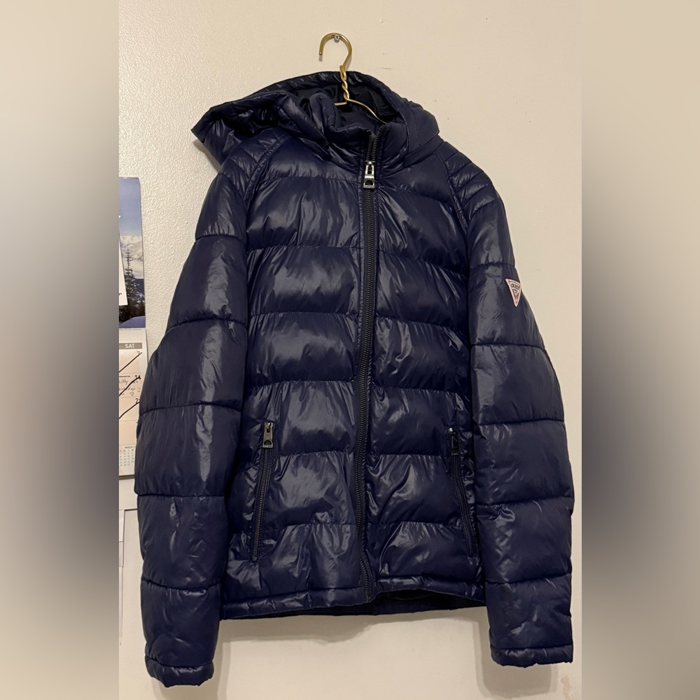 Guess Dark Blue Kids Puffer Coat